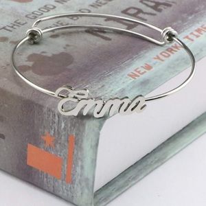 ✨EMMA SILVER ADJUSTABLE NAME BRACELET  *NWT*